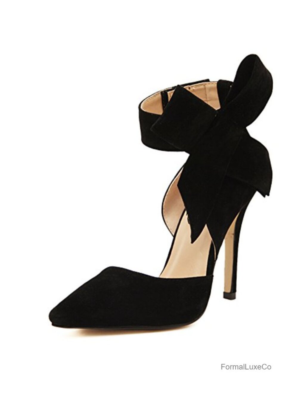 Pointy Toe High Heel Stiletto Big Bowknot Pumps